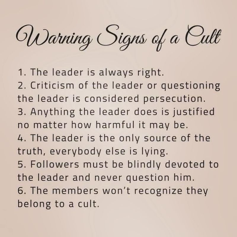 Warning Signs of a Cult